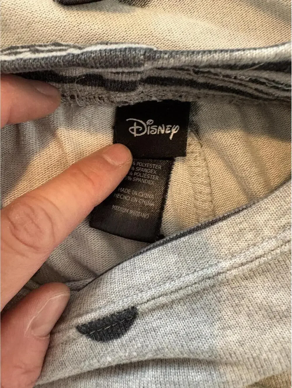 Disney Mickey Mouse Pajama Set (M) - Gray Heather - Picture 3 of 3